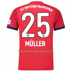 Günstige Fußballtrikots FC Bayern München Muller 25 2018-2019 Kurzarm Heimtrikotsatz kaufen